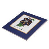 Carreau Clematis Star of India Illustration botanique (Côté)