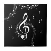 Carreau Climacic G Clef Music Black (Devant)
