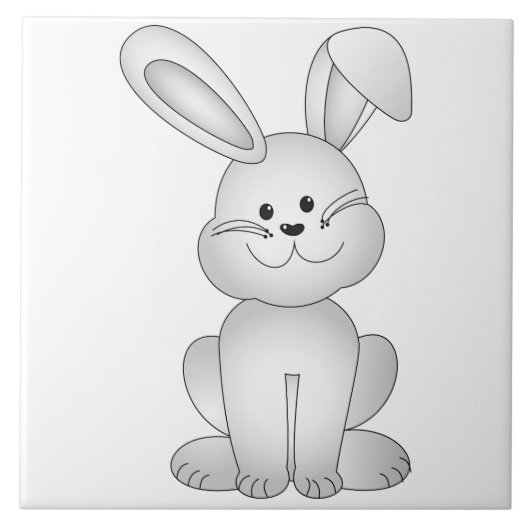 Carreau Clipart blanc de lapin (Devant)