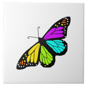 Carreau Clipart coloré de papillon