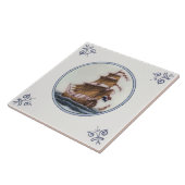 Carreau Clipper Ship Polychrome Delft Repro Carrelage anti (Côté)