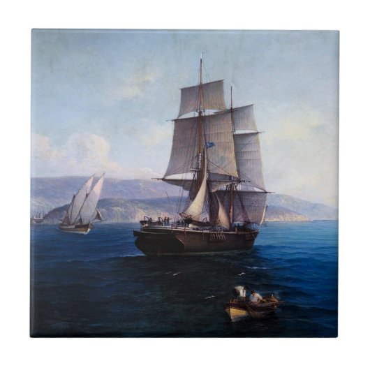 Carreau Clipper voilier et Steamer années 1900 (Devant)