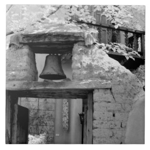 Carreau Cloche en adobe brut dans l'entrée, Santa Fe, Nouv