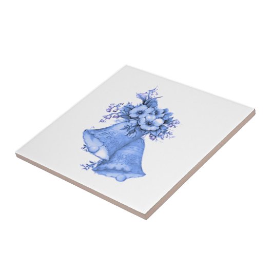 Carreau Cloches Mariages bleues (Côté)