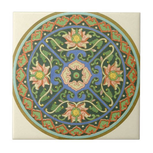 Carreau Cloisonne Chine Patter Asiatique Oriental (Devant)