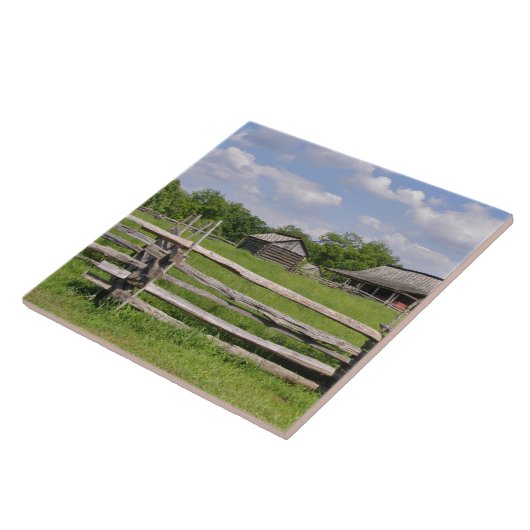 Carreau Clôture du rail et vieille grange (Côté)