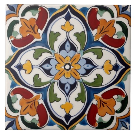 Carreau Clover quadrilatère Abstrait symétrique (Devant)