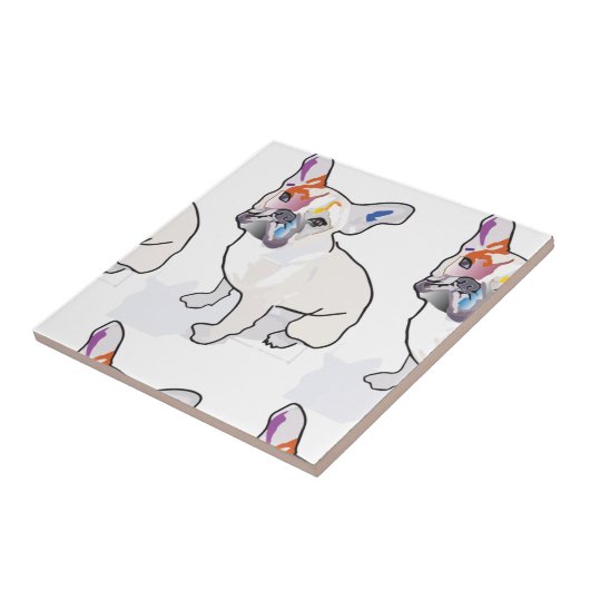 Carreau clown de frenchie (Côté)