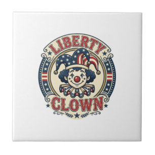 Carreau Clown de la Liberté Patriotique Patriotique Clownc