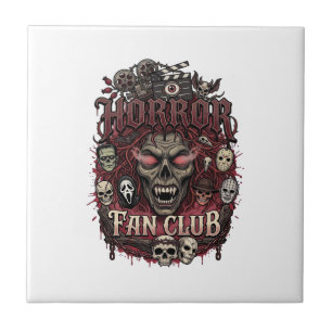Carreau Club de fans d'horreur Halloween Visage démoniaque