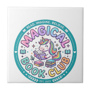 Carreau Club de lecture magique licorne T-shirt drôle Grap