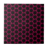 Carreau Cluster de fleurs rose et noire (Devant)