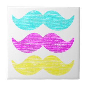 Carreau CMY Mustaches (style presse-lettres)
