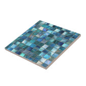 Carreau Coastal Aqua Blue Glass Mosaic (Côté)