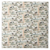 Carreau Coastal Cottage Lighthouse Pattern (Devant)