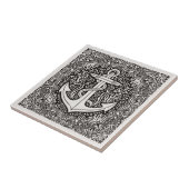 Carreau Coastal Life Series Anchor B & W D1208 (Côté)