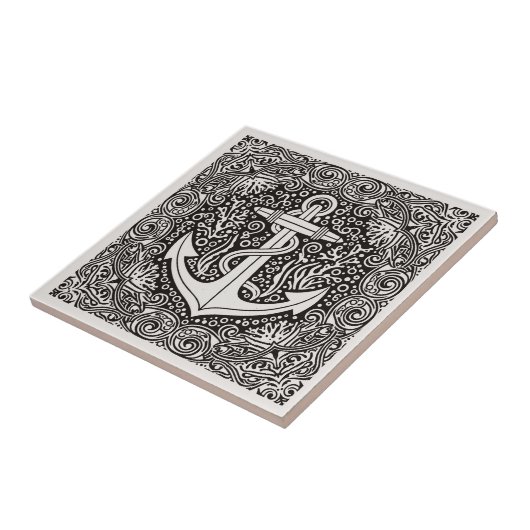 Carreau Coastal Life Series Anchor B & W D1208 (Côté)