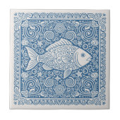 Carreau Coastal Life Series Fish Blue D1208 (Devant)