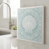 Carreau Coastal Life Series Scallop Shell Teal D1208