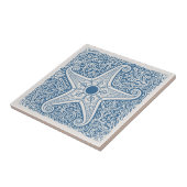 Carreau Coastal Life Series Starfish Blue D1208 (Côté)