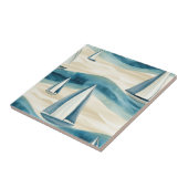 Carreau Coastal Sailboat Waves Nautical Pattern (1) (Côté)