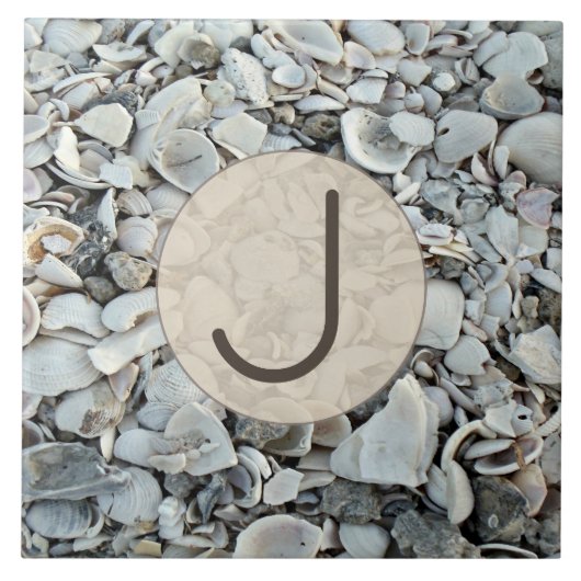 Carreau Coastal Seashell Monogram  (Devant)