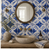 Carreau Cobalt Breeze Hand-Painted Blue Mediterranean