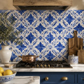 Carreau Cobalt Breeze Hand-Painted Blue Mediterranean