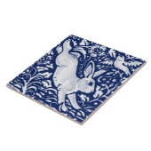 Carreau Cobalt Navy Blue Rabbit Bird Dedham face droit (Côté)
