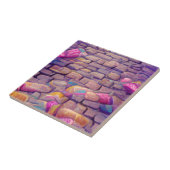 Carreau Cobblestones couleurs psychédéliques art graphique (Côté)