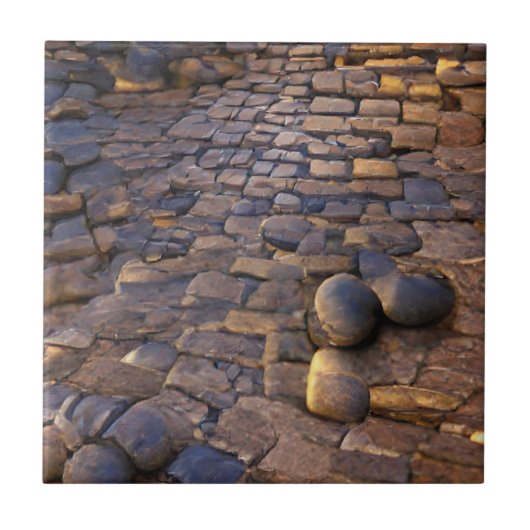 Carreau Cobblestones lever soleil pierres de soleil art gr (Devant)