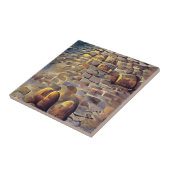 Carreau Cobblestones lumière dorée sur les pierres art gra (Côté)