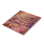 Carreau Cobblestones rose or art graphique (Côté)