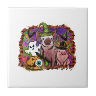 Carreau Cochons d'Halloween