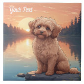 Carreau Cockapoo par le lac (Devant)