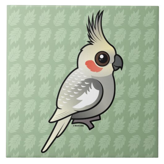 Carreau Cockatiel orné de paillettes (Devant)