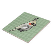 Carreau Cockatiel orné de paillettes (Côté)