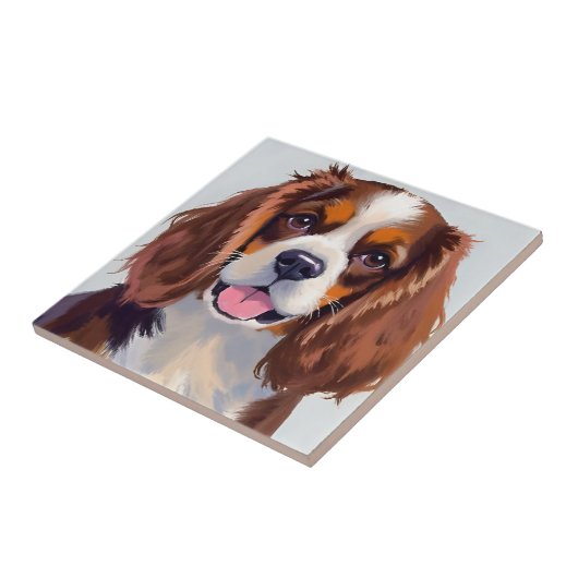Carreau Cocker Spaniel | Dog Watercolor Pet Painting (Côté)