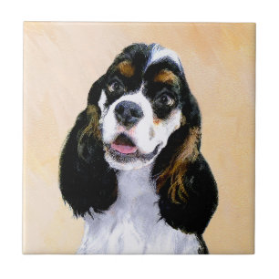 Carreau Cocker Spaniel (Parti) Peinture - Art Chien origin