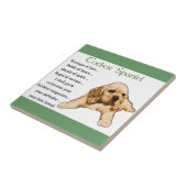 Carreau Cocker Spaniel Patrimoine de l'Amour (Côté)