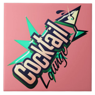 Carreau Cocktail salon martini rétro bar à liqueur vintage