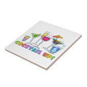 CARREAU COCKTAIL VERS LE HAUT DE TUILE EN VERRE - DESSOUS (Côté)