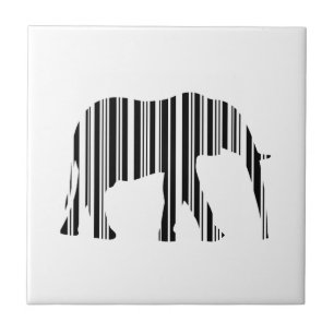 Carreau CODE-BARRES ÉLÉPHANT Conception de modèle de code-