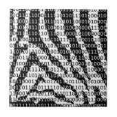 Carreau Code binaire Zebra noir et blanc (Devant)