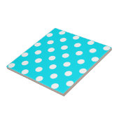 Carreau Code hexadécimal cyan pois 00E3F4 (Côté)