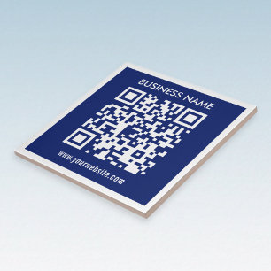 Carreau Code QR (généré instantanément) modifiable Bleu