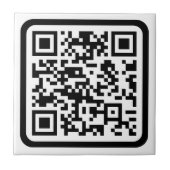 Carreau Code QR moderne éditable | Noir Blanc ou toute cou (Devant)