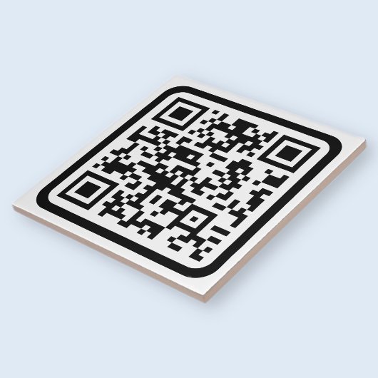 Carreau Code QR moderne éditable | Noir Blanc ou toute cou