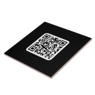 Carreau Code QR moderne éditable   Noir Blanc ou toute cou