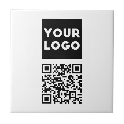 Carreau Code QR modifiable et logo ou image de votre entre (Devant)